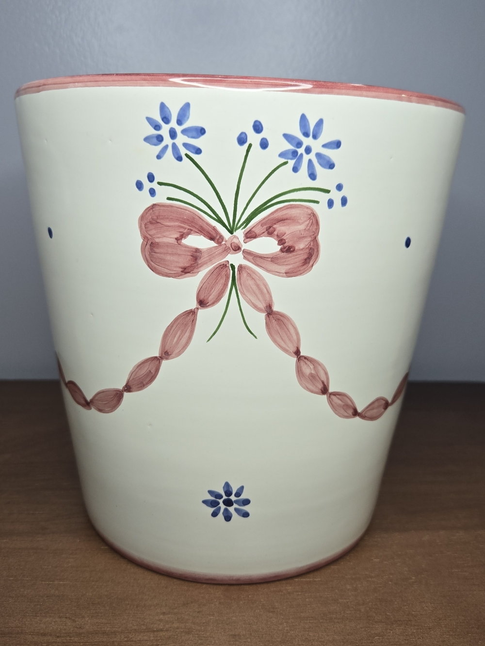 Vintage FFA Malveira "Natalia" Portuguese Ceramic Cachepot Planter Crock, Holder